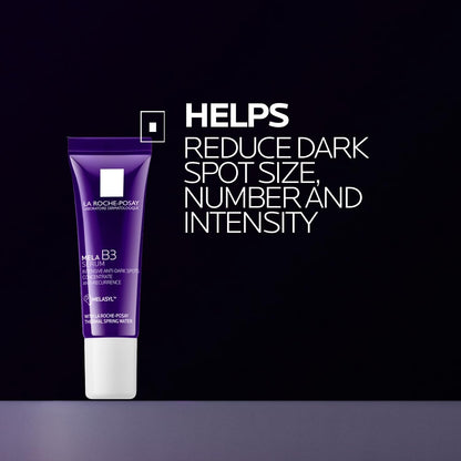 La Roche-Posay tube with text on a dark background