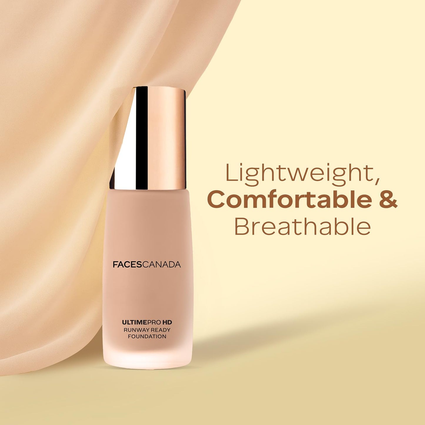 FACES CANADA Ultime Pro Hd Runway Ready Foundation - Soft Ivory 02, 30ml | Dewy Finish | Glass Skin Effect | Luxurious Formula | Lightweight & Breathable | Silky Smooth Texture | No Dryness or Oiliness | Vitamin E & Hyaluronic Acid