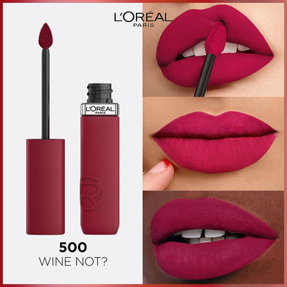 L'Oreal Paris Infallible Matte Resistance Liquid Lipstick, Wine Not? 500, 5 ml