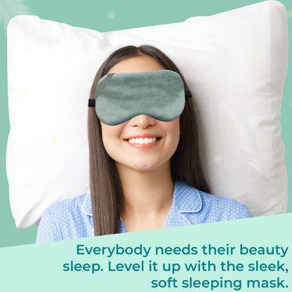 PACK OF 2 Eye Mask for Sleeping with Adjustable Strap Super Soft Sleep Masks Blind Fold for Comfortable Sleep Travelling Eye Pad for Girls Blind Folds for Sleeping - Black and Gray