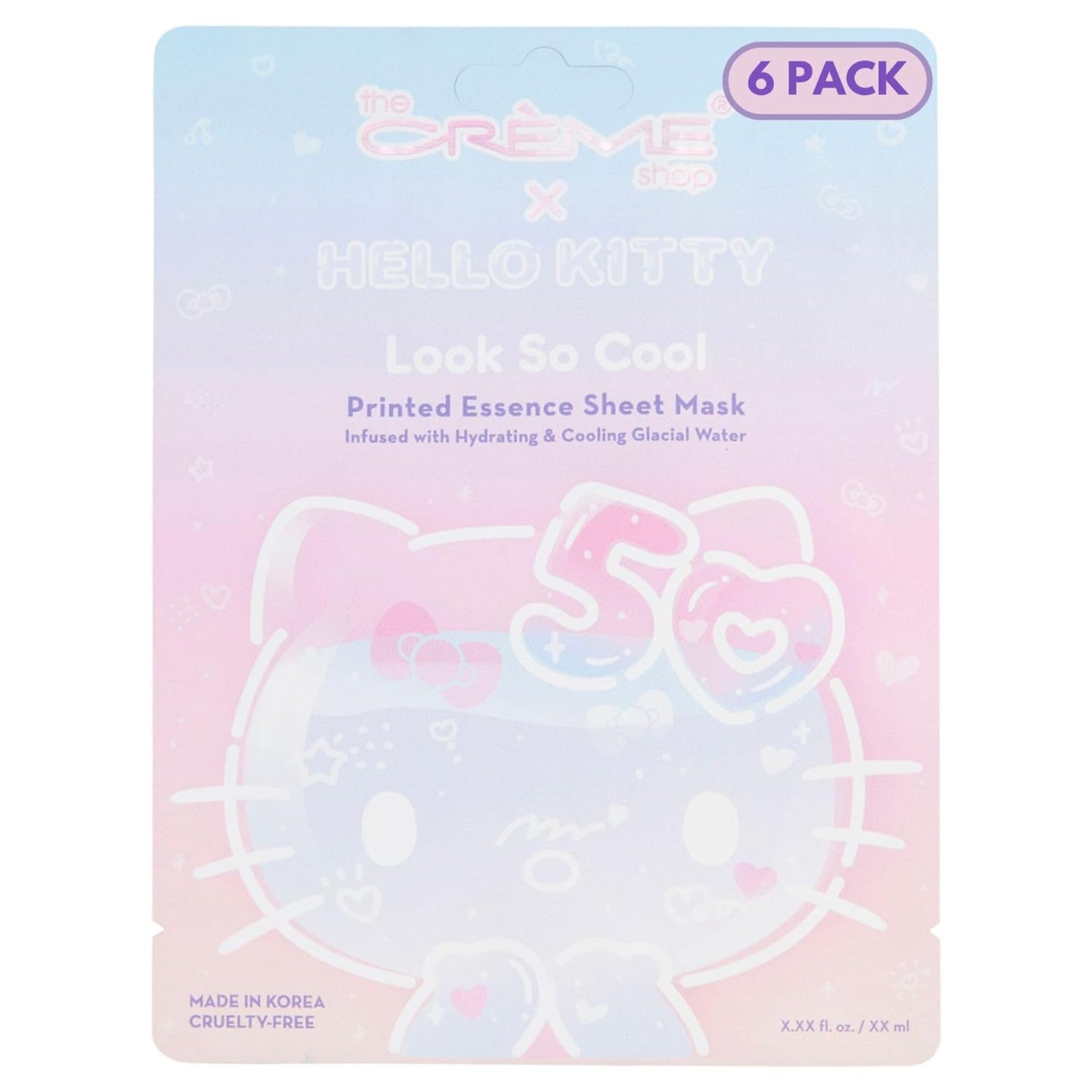 The Crème Shop x Hello Kitty Feel So Clear Printed Essence Sheet Mask, Clarifying and Hydrating Face Mask with Tea Tree and Hyaluronic Acid - 50th Year Anniversary Limited Edition (Pack of 1)