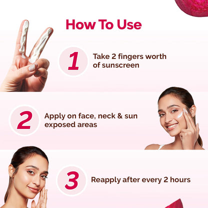 Mamaearth Beetroot Hydraful Sunscreen With Hyaluronic Acid | SPF 50 & PA++++ | UVA & B Protection | Tan Protection | Hydrates Skin | No white cast | For Oily, Combination & Dry Skin | 50 g