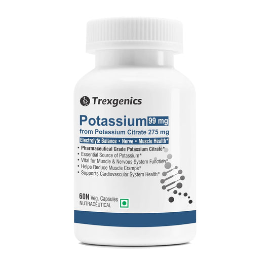Trexgenics Potassium supplement bottle on a white background