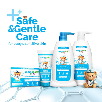 Mamaearth Baby DermaSoft Face Cream with SensiCareComplex™ for Baby's Sensitive Skin - 80gms | Co-created with Dermatologists for Newborns | Enriched with SensiCareComplexTM for Baby's Sensitive Skin | Safe and Non-irritant formula*