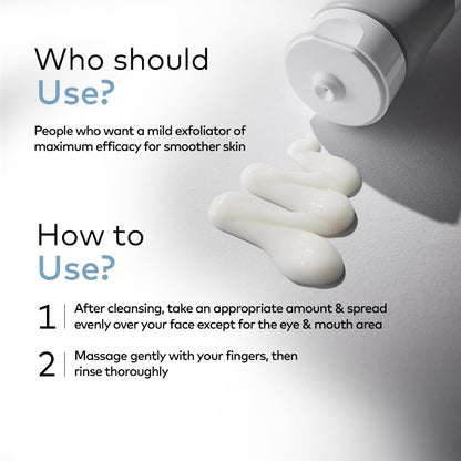 Skincare product with instructions on how to use it
