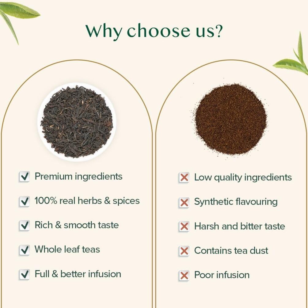 VAHDAM, Assam Black Tea Leaves (500 g) 250+ Cups | High Caffeine, Non-GMO, Gluten-Free | STRONG, MALTY & RICH | Pure Unblended Single Origin Black Loose Leaf Tea | Vacuum Sealed