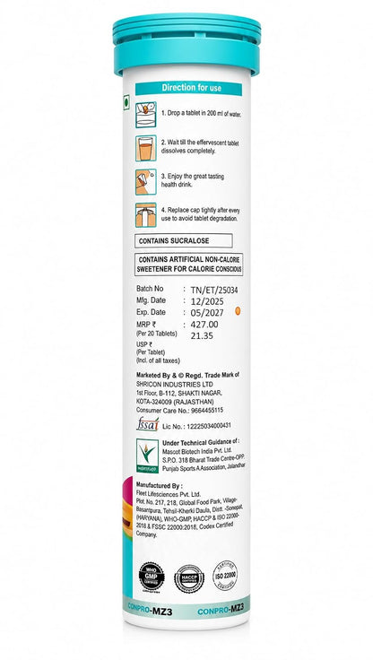 CONPRO MZ3 Magnesium, Zinc & Vitamin D3 Effervescent Tablets Orange