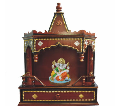 Ganesha Ganesh Ganpati Gajanan Statue Idol Murti Gift Item Decorative Showpiece Multicolor Polyresin Pack of 1 (B003)