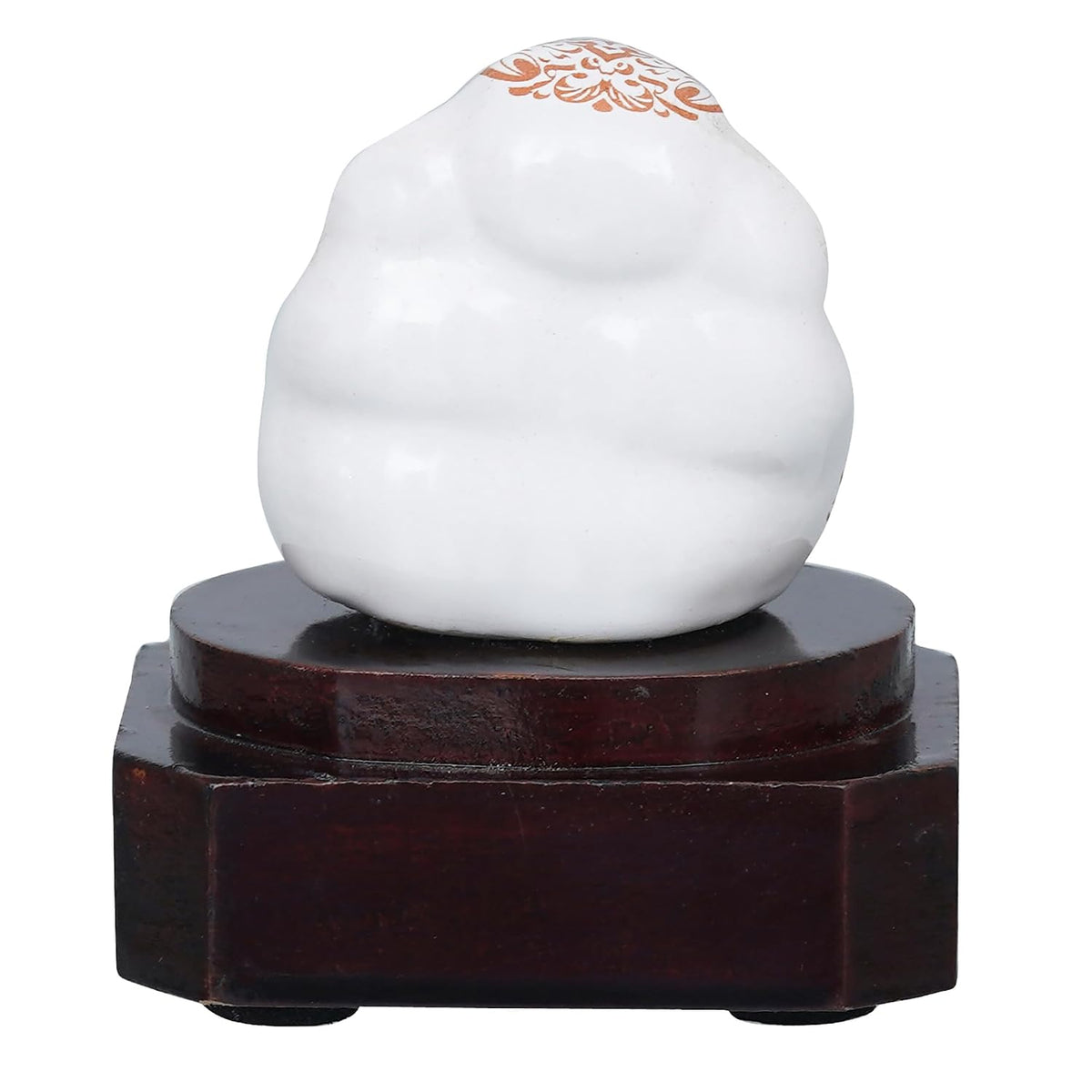 Handcrafted Polyresin White & Orange Lord Ganesha Idol for Home, Temple, Pooja Room, Office, and Car Dashboard - Divine God Idol Perfect for Diwali, Ganesh Chaturthi, Birthday Gift Giving