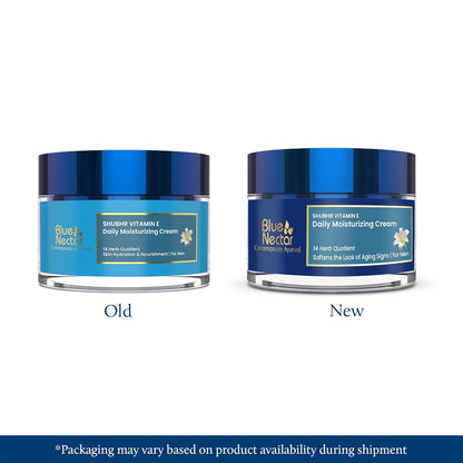 Blue Nectar Face Cream for Men Daily Moisturizing Anti Aging Cream for Men with Face Glow for Oily Skin and Normal Skin (14 Herbs, 50g)
