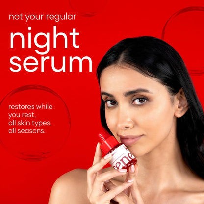 Renew Night Face Serum | Copper Peptide, Bakuchiol (Retinol Alternative), Hyaluronic Acid & Fermented Rice Extract | Wrinkle & Cellular Repair, Firmness & Hydration | Men & Women | 30 Ml