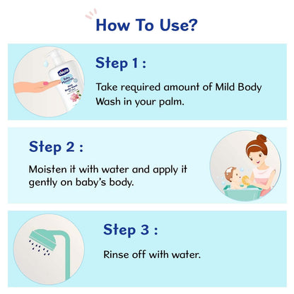 Chicco Baby Moments Mild Body Wash Refresh, New Advanced Formula with Natural Ingredients, No Tears & Soap-Free, Mild formula for Baby’s Body wash, No Phenoxyethanol and Parabens (200ml)