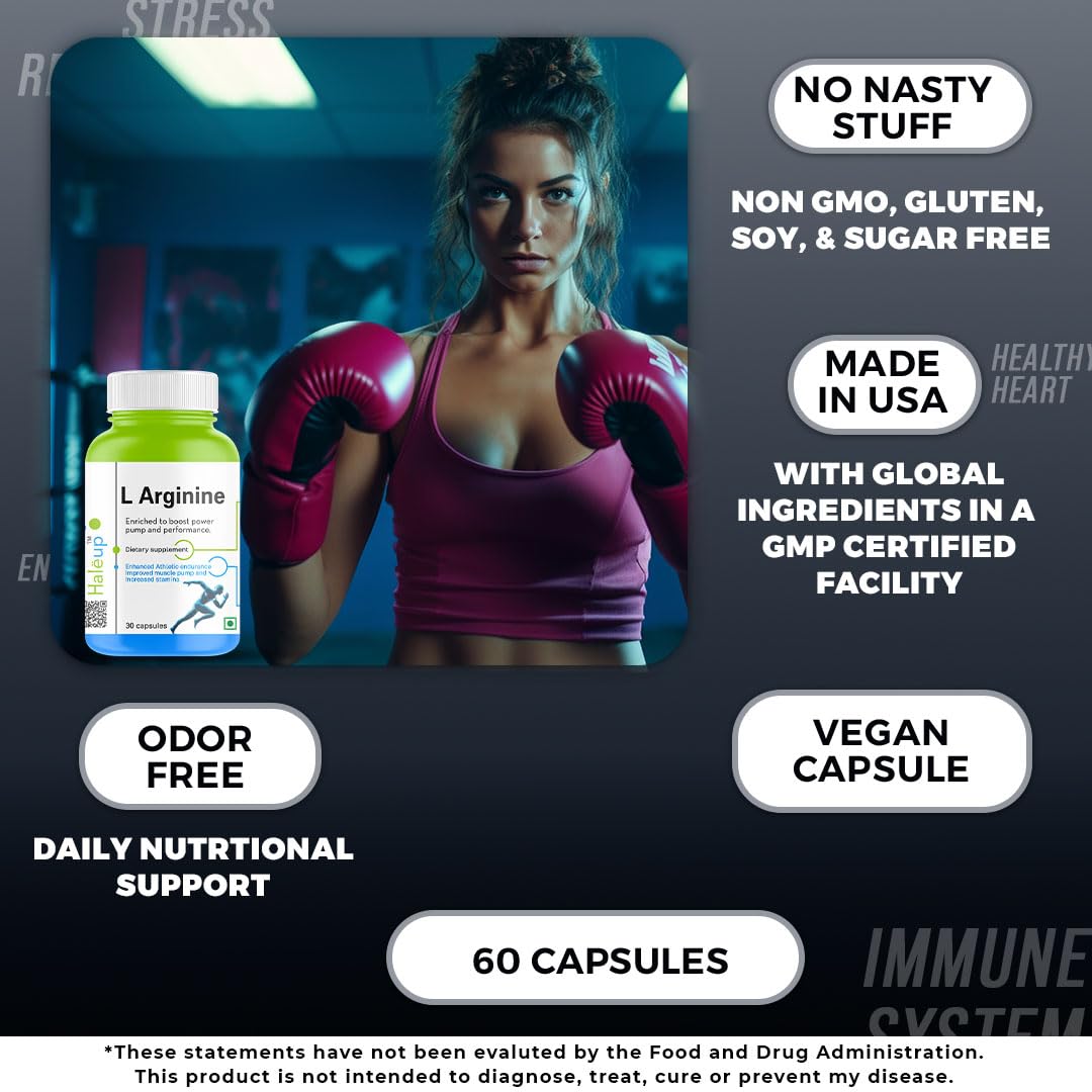 Haleup L-Arginine 1000 mg Veg Capsules