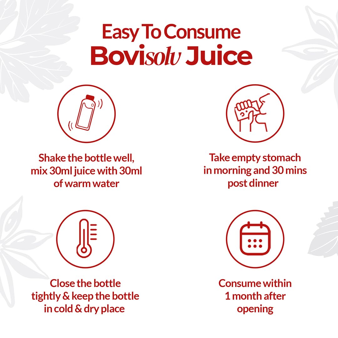 Krishna’s Bovisolv Juice 1000 ml | IBS-Friendly | Digestive Wellness Drink | Ayurvedic Liquid for Sensitive Gut Lifestyle