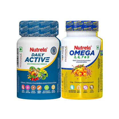 Nutrela Combo omega 60 Softgel & Daily active multivitamin 30 Capsules