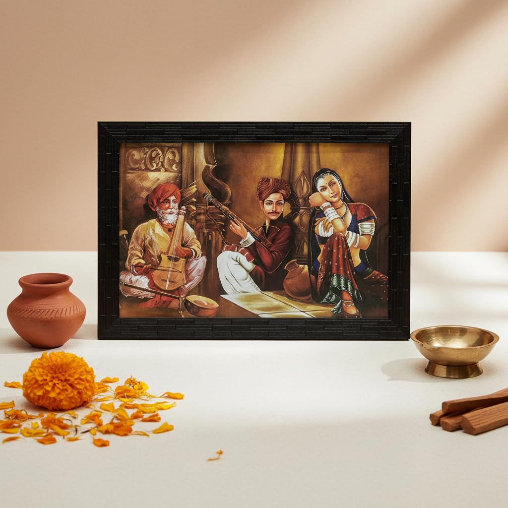 Modern Rajasthani Art Framed Painting | Ready to Hang (multicolor, 14 Inch x 20 Inch)