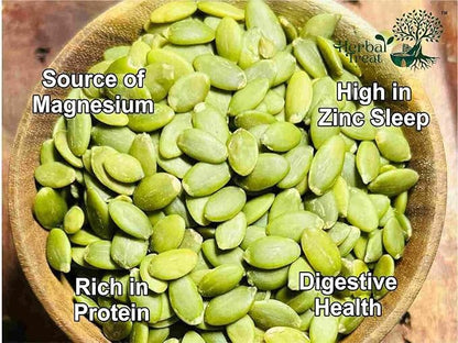 Herbal Treat Pumpkin Seeds | Crunchy, Nutritious Superfood Snack | Packed with Protein & Healthy Fats | Perfect for Snacking, Baking & Topping Meals (Pumpkin Seeds)