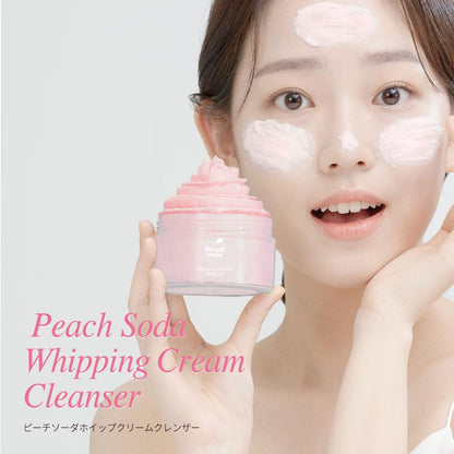 Ariul Peach Soda Whipping Cream Cleanser 100ml | Korean Facial Foam Cleanser for Makeup Removal, Pore Cleansing & Smooth Skin Care