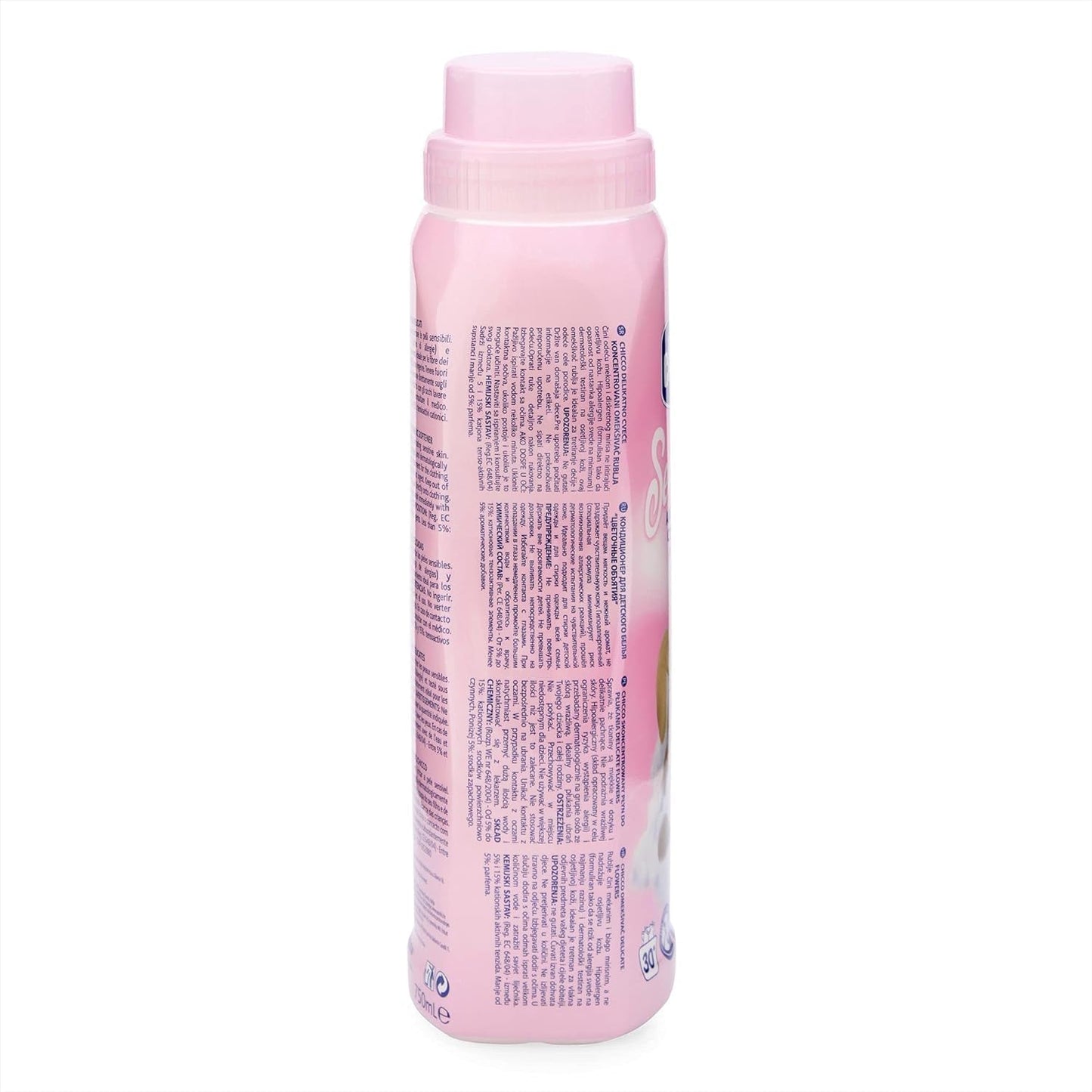 Chicco Baby Fabric Softener with New Odour Elimination Technology, Keeps Clothes Gentle, Fresh & Fragnant, Dermatologically Tested, Delicate FLowers (750ML)
