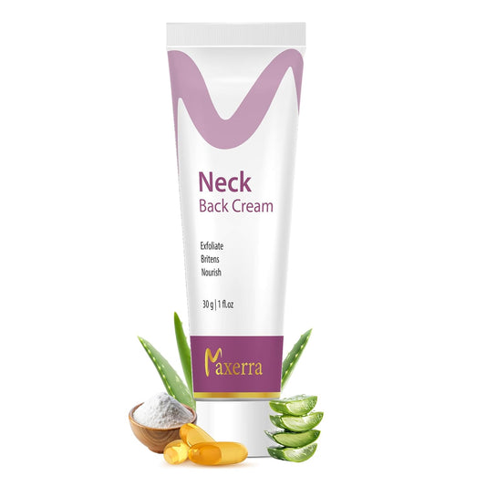 Neck & Back Cream | Exfoliating & Brightening Cream for neck, ankles, knuckles, Armpits, Thighs, Elbows | For Men & Women (30g)