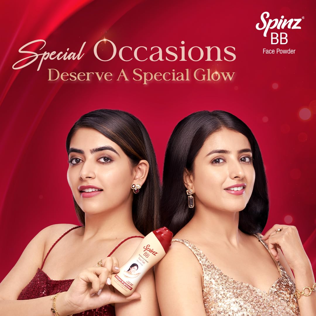 Spinz BB Brightening & Beauty Face Talc for Instant Brightness | Lasts 2X Longer, Covers Dark Spots and Blemishes, Gives Soft and Smooth Skin (Natural Beige) – 70 gm