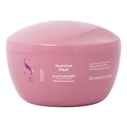 ALFAPARF MILANO Moisture Nutritive Mask For Dry Hair Frizzy, Frizz Anti-Dryness Hair - Safe On Color Treated Hair, Paraben And Paraffin Free, Paraben And Paraffin Free Semi Di Lino, 200 Millilitre