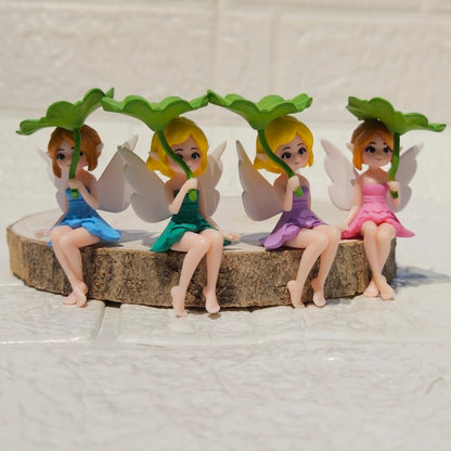 Miniature Leaf Fairy Set of 4 for DIY Projects, Garden Decor, Car Dashboard Accessories, Birthday Gifts