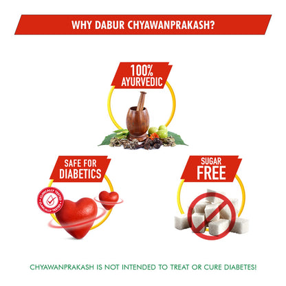 Dabur Chyawanprakash Sugarfree powder : Clincally Tested Safe for Diabetics |Boosts Immunity |helps Build Strength and Stamina - 900gm