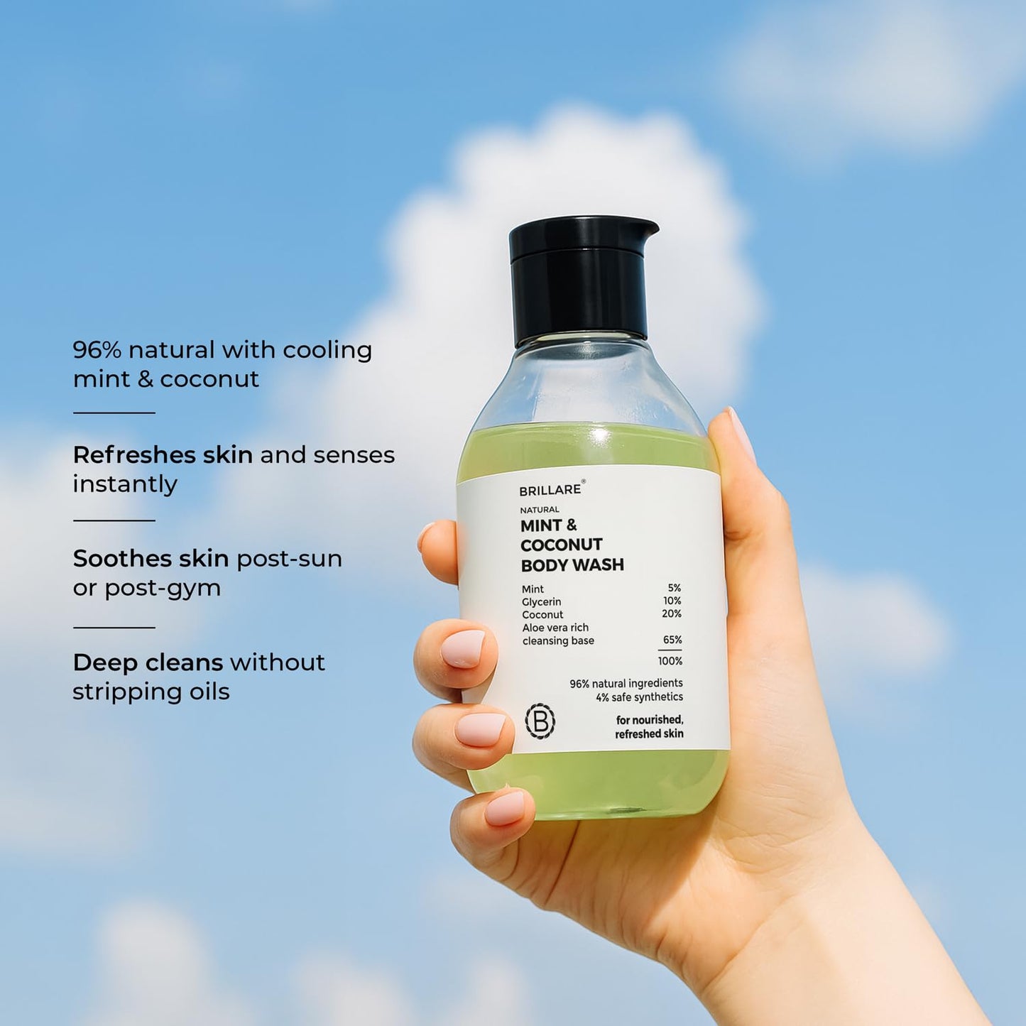 BRILLARE Mint & Coconut Body Wash