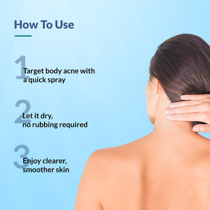 Fixderma Salyzap-Az 2% Salicylic Acid + 2% Azelaic Acid Body Acne Treatment Unscented Spray For Acne On Body Parts Like Back, Upper Arms | Paraben Free | Unclog Pores - 100ml