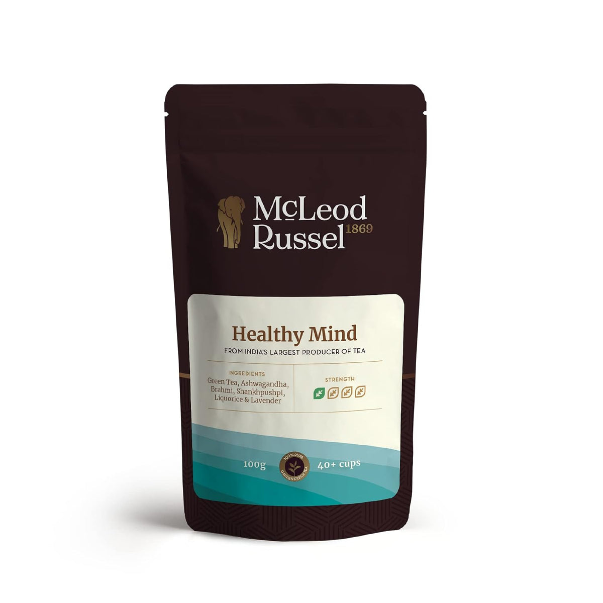 McLeod Russel 1869 – Healthy Mind | 100g | Long Leaf Green Tea | Memory-Booster | Stress Relief | 40+ Cups