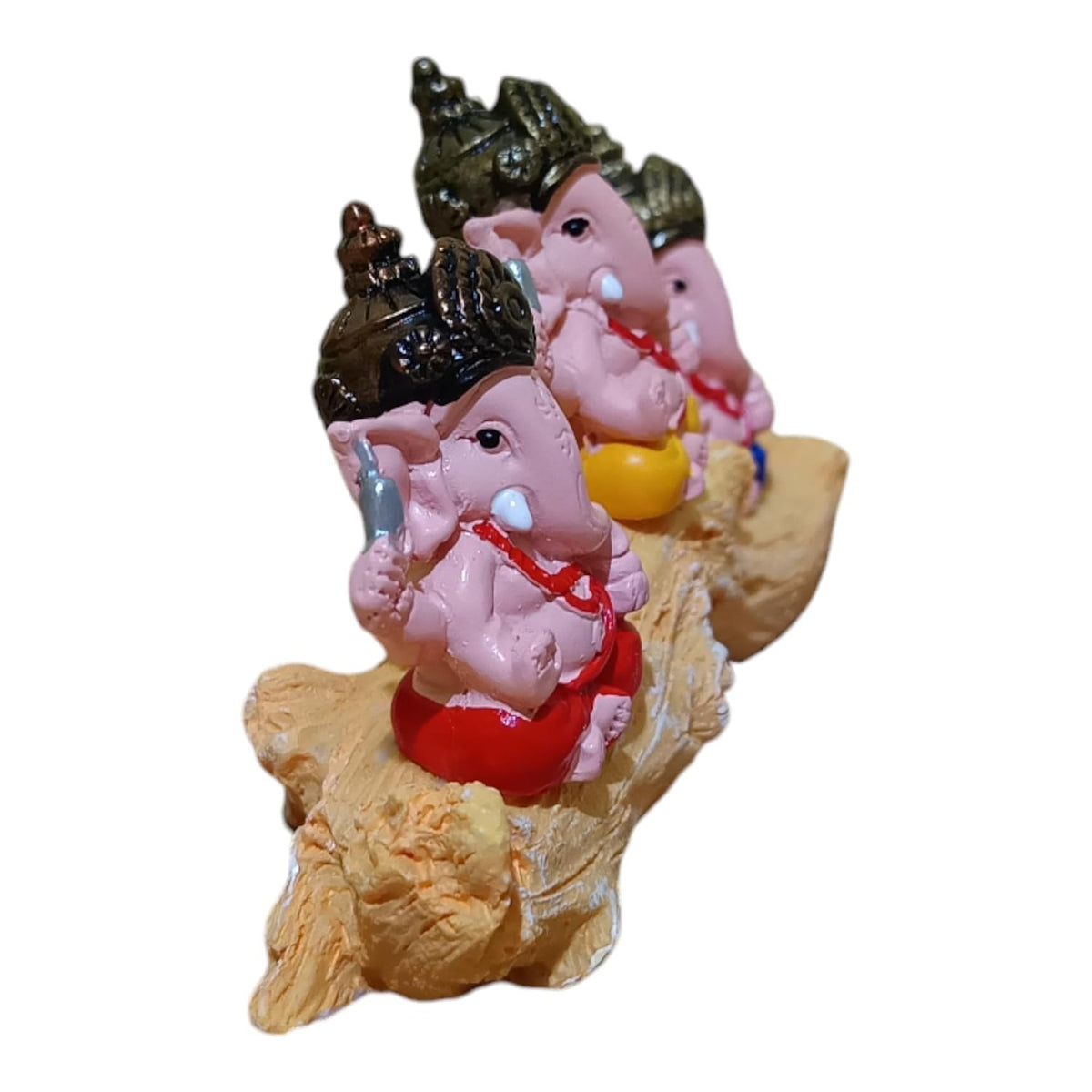 Ganesha Ganesh Ganpati Gajanan Statue Idol Murti Gift Item Decorative Showpiece Multicolor Polyresin Pack of 1 (B010)