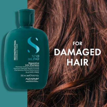 Alfaparf Milano professional Absolute Repairs Shampoo For Damaged Hair, Repairs Bond - Safe on Color Treated Hair - Hairfall Repair Shampoo|Absolute, Extenso, Sulfate, Paraben and Paraffin Free (250ML)