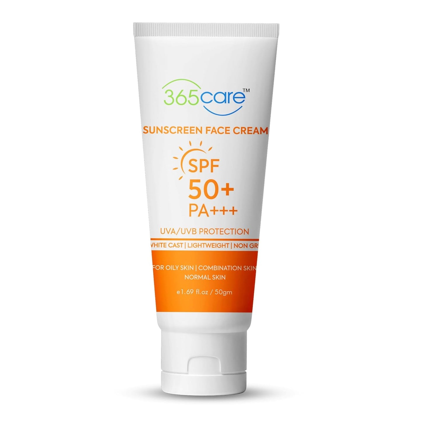 Sunscreen Face Cream SPF 50+ PA+++, UVA/UVB Protection, Lightweight Non-Greasy, for Oily & Combination Skin, Men And Women 50g
