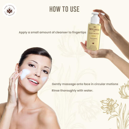 Clear balance Saargol Facial Cleanser|Enriched With Saffron,Vitamin C&E To Help Exfoliate,Moisturize,And Brighten Your Skin,For A Balanced,And Radiant Complexion|Men And Women|All Skin Types|100 Ml