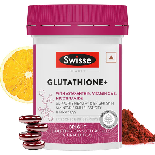 Zephivo Swisse Glutathione+ Manufactured In Australia, Glutathione Tablets with Astaxanthin, Vitamin C & E, Nicotinamide For Healthy, Radiant & Youthful Skin (30 Capsules, Only 1 Capsule Per Serving)