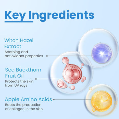 FCL Biphasic Instant Makeup Remover with Apple Amino Acid & Sea Buckthorn Oil | Removes Eye Makeup, Lip Makeup & Waterproof Makeup | Hydrates Skin, for All Skin Types - 200ml
