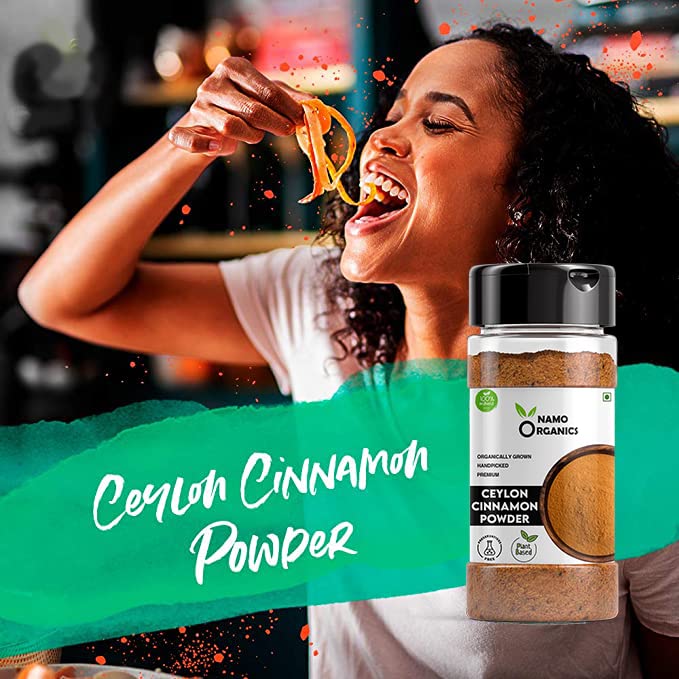 Namo Organics - Cinnamon Powder 100g | Dalchini Ceylon Cinnamon Power | 100% Pure & Natural | Dalchini Powder 100gm Indian Spices Aroma & Flavour