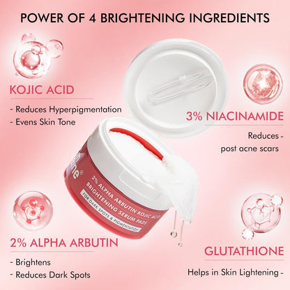 Cosmetic product with brightening ingredients on a pink background