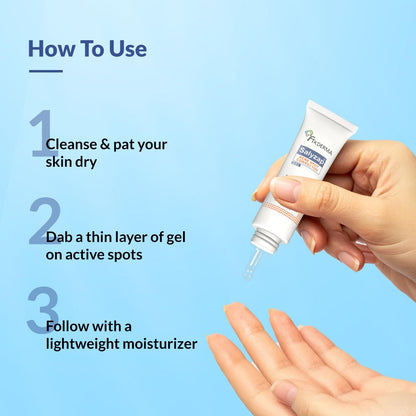 Fixderma Salyzap 2% Salicylic Acid Acne Spot Corrector Gel with 2% Niacinamide Acid & 1% Aczero | Reduce Active Acne & Redness | Fades Dark Spots & Blemishes | Pimple Remover For Men & Women - 20g