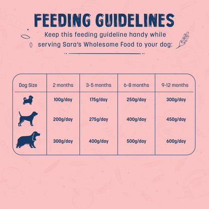 Sara's Wholesome by HUFT Chicken & Brown Rice Puppy Meal – 100 gm | Wet Nutrition for Growing Dogs | High-Protein Recipe with Real Meat | No Preservatives or Additives