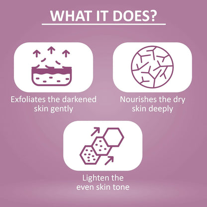 Neck & Back Cream | Exfoliating & Brightening Cream for neck, ankles, knuckles, Armpits, Thighs, Elbows | For Men & Women (30g)