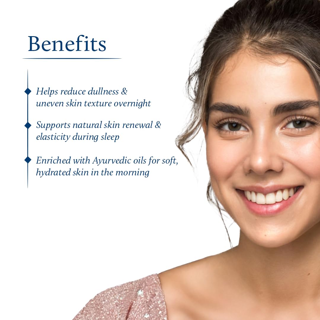 Blue Nectar Kumkumadi Night Cream for Women for Glowing Skin | Kumkumadi Face Cream for Night Repair, Ultra Hydration & Skin Brightening for Oily & Dry Skin (16 Herbs, 50g)