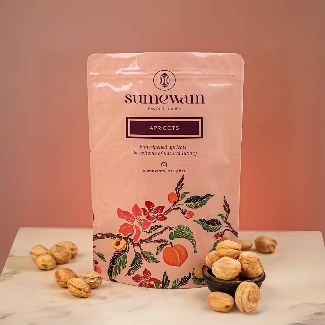 Sumewam Premium Jumbo Dried Apricots  | Natural Afghani Dried Apricots | Jardalu| Khumani | Naturally Sweet No Sugar Added | Rich in Fiber and Nutrients