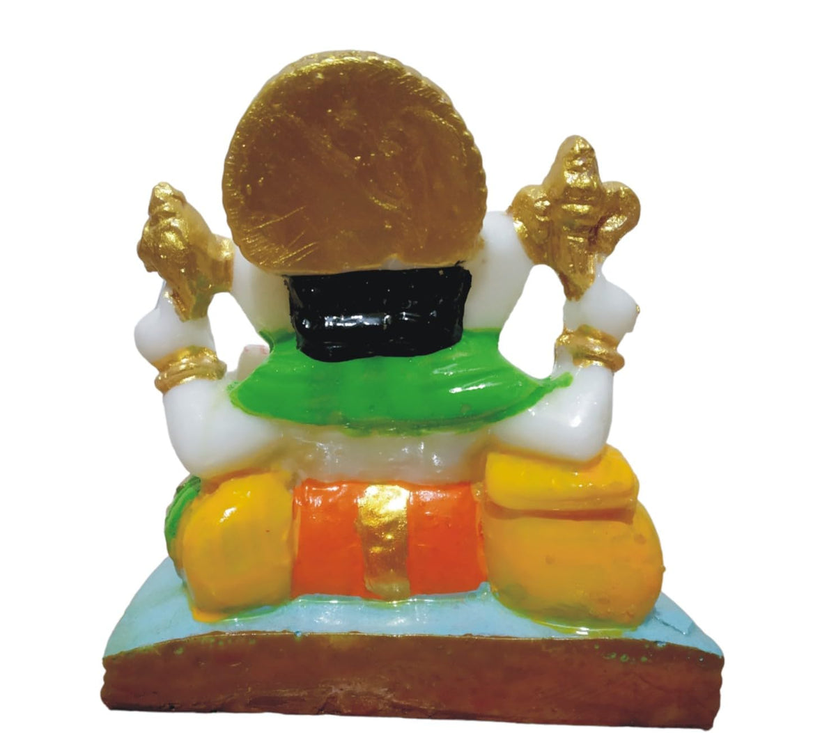 Ganesha Ganesh Ganpati Gajanan Statue Idol Murti Gift Item Decorative Showpiece Multicolor Polyresin Pack of 1 (B003)