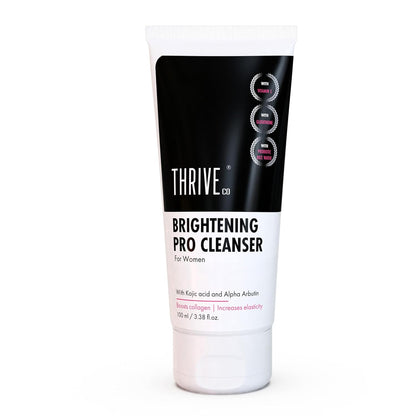 Thrive brightening pro cleanser tube on a white background
