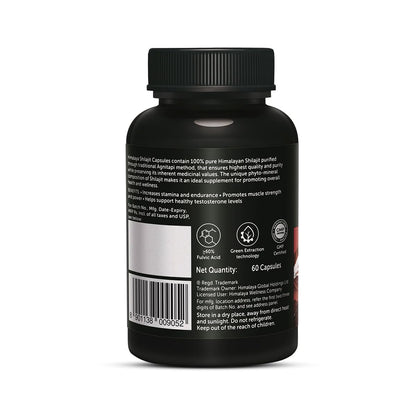 Black supplement bottle with label on a white background