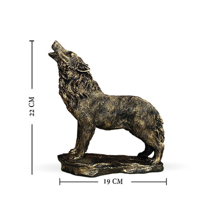 Beautiful Lion Statue for Home Decor (Pack of 1, Dark Brown)