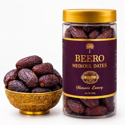 Beero Medjoul Dates | Khajoor | Medjouls Khajur Prmeium Dates | Jumbo size High Fibre Rich Dry fruits | Fresh and delicious