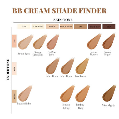 LoveChild Masaba One Take 5 in 1 BB Cream For Light Skin Tone, Benefits of Serum, Primer, Moisturizer, Concealer & SPF 20 PA ++ Matte Finish All-in-One Tint for Flawless Skin, Badass Babe 30ml